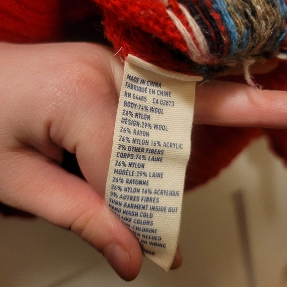 American Eagle Women's Vintage Wool Off The Shoulder Holiday Sweater Size S - Picture 4 of 8